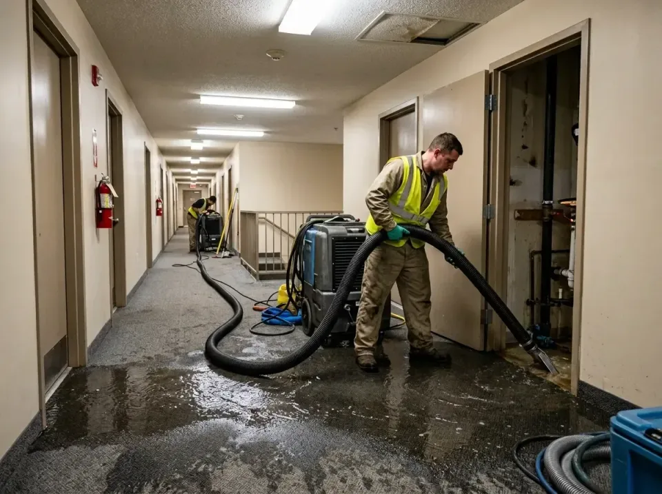multi-unit-apartment-hallway-f-005 — frequently asked questions, Emergency Burst Pipe Water Extraction & Removal in Merrione…